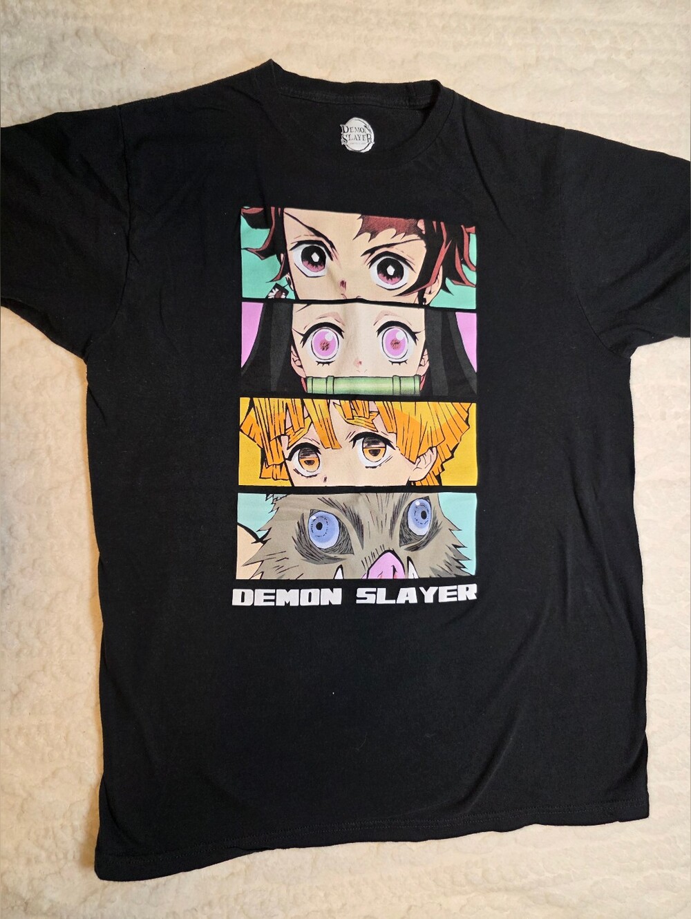 Demon Slayer Anime Graphic Tee Size Large Black